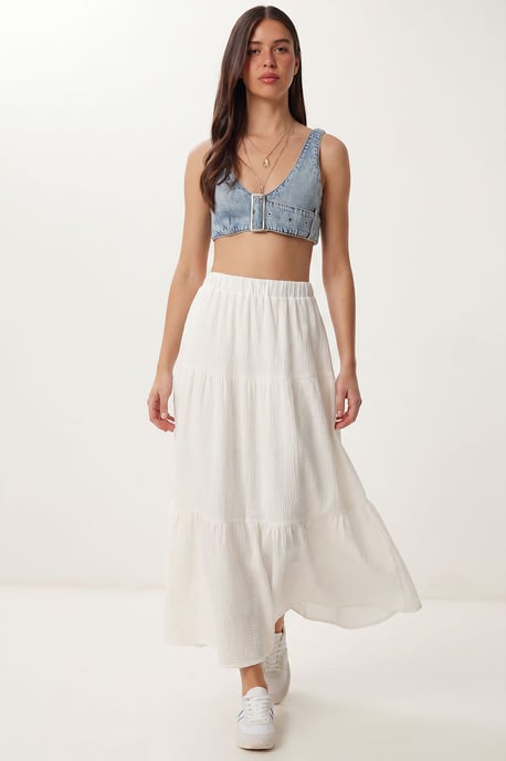 Hoge Taille A-Lijn Maxi Rok - Image 2