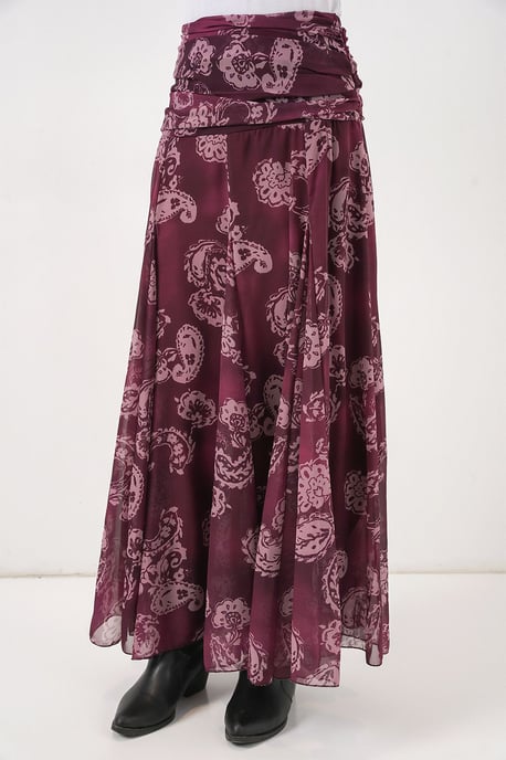 Hoge Taille Paisley Maxi Rok - Image 6