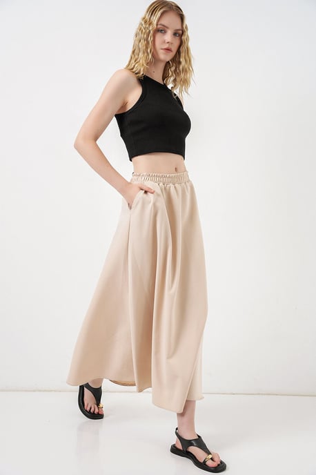 Hoge Taille A-Lijn Maxi Rok - Image 3