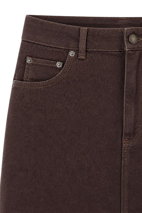 Hoge Taille A-Lijn Denim Minirok met Knopenclosure - Image 2