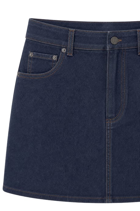 Hoge Taille A-Lijn Denim Minirok met Knopsluiting - Image 2