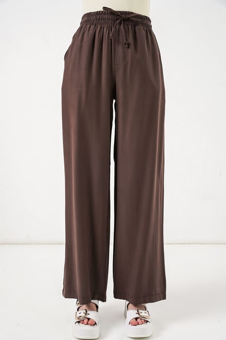 Hoge taille wijde broek met zakken - Image 2