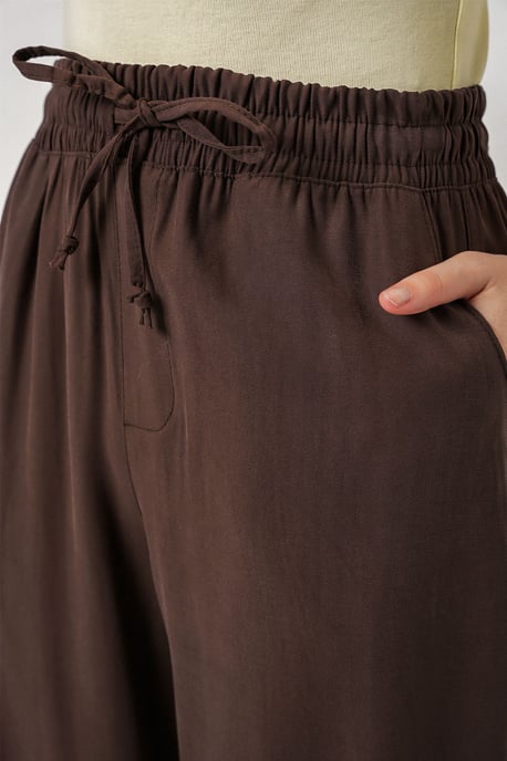 Hoge taille wijde broek met zakken - Image 5
