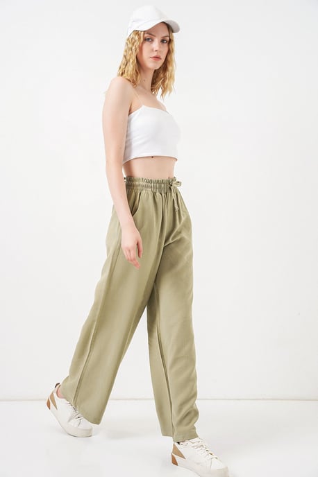 Hoge Taille Wijde Pantalon met Zak - Image 3