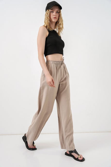 Hoge Taille Wijde Pantalon met Zak - Image 3