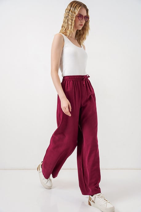 Hoge Taille Wijde Pijpen Broek met Zak - Image 3