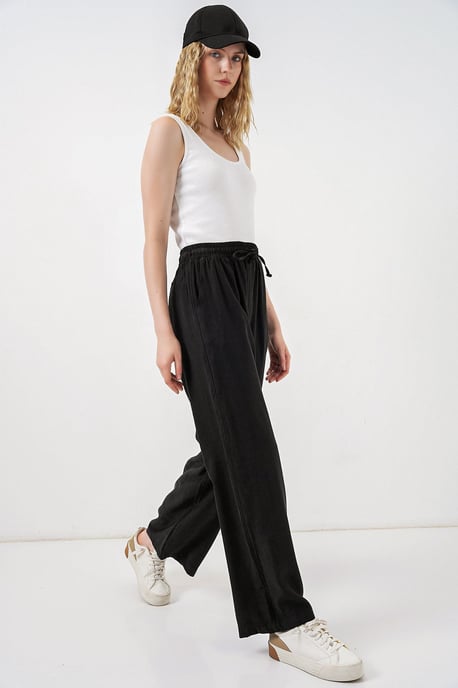 Hoge Taille Wijde Pantalon met Zak - Image 3