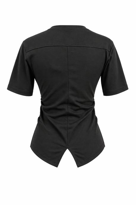 Basis Crew Neck Splits T-Shirt - Image 3