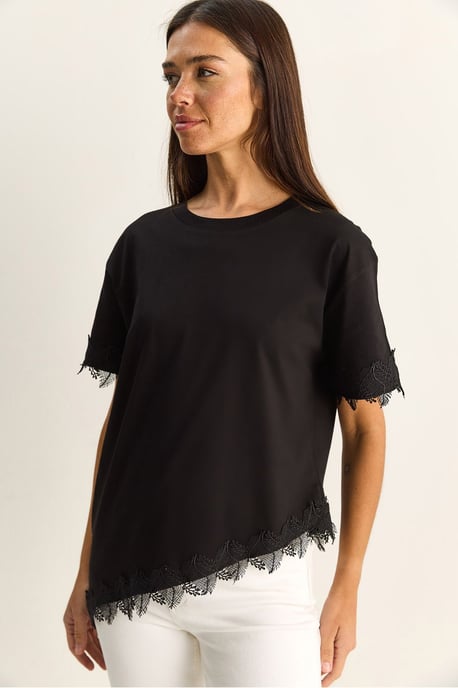 Overmaatse Crew Neck Katoenen T-Shirt - Image 4