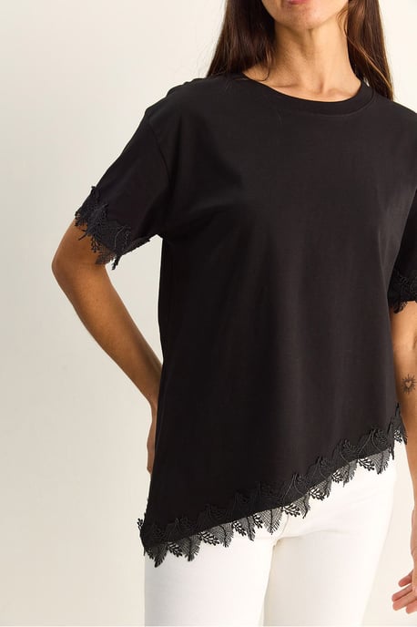 Overmaatse Crew Neck Katoenen T-Shirt - Image 5
