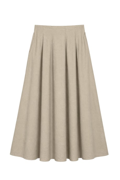 Hoge Taille A-Lijn Midi Rok - Image 1