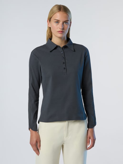 North Sails Polo Shirt Perzikleerstof met lange mouwen - Image 1