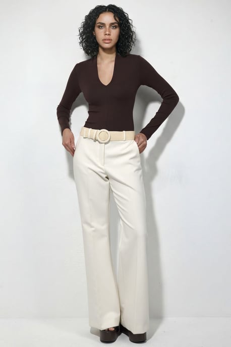 Slim Fit V-hals Lange Mouwen Blouse - Image 4
