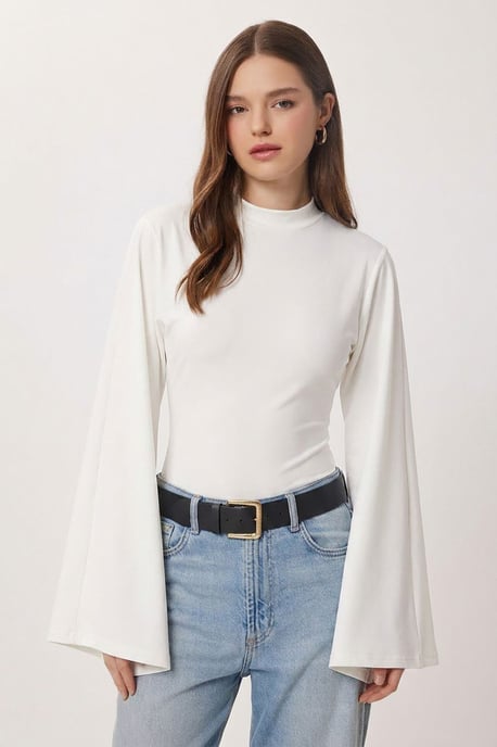 Ronde Hals Lange Mouw Blouse - Image 1