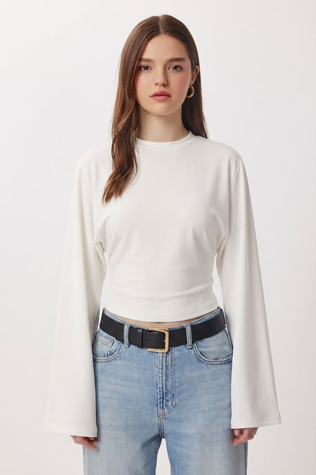 Ronde Hals Lange Mouw Blouse - Image 2
