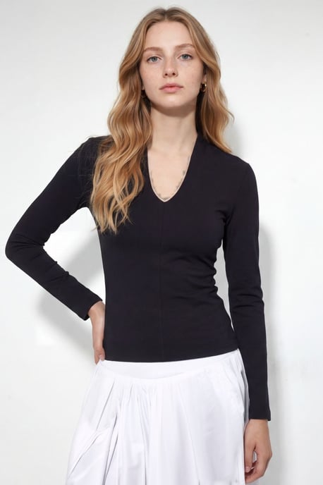 Slim Fit V-hals Lange Mouwen Blouse - Image 5