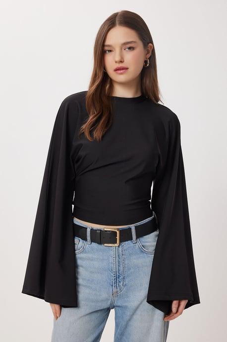Ronde Hals Lange Mouwen Blouse - Image 1