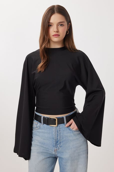 Ronde Hals Lange Mouwen Blouse - Image 2