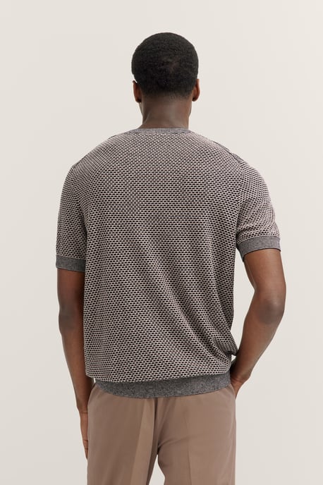 Bugatti Herren Gebreid shirt met honingraatstructuur - Image 2