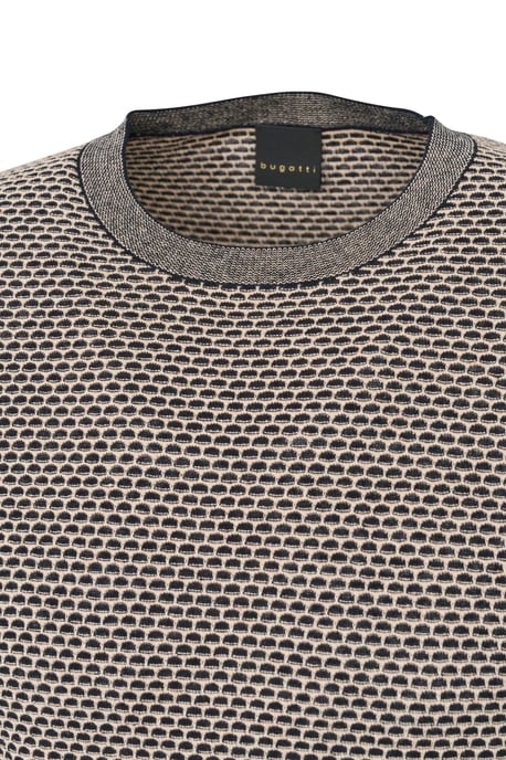 Bugatti Herren Gebreid shirt met honingraatstructuur - Image 5
