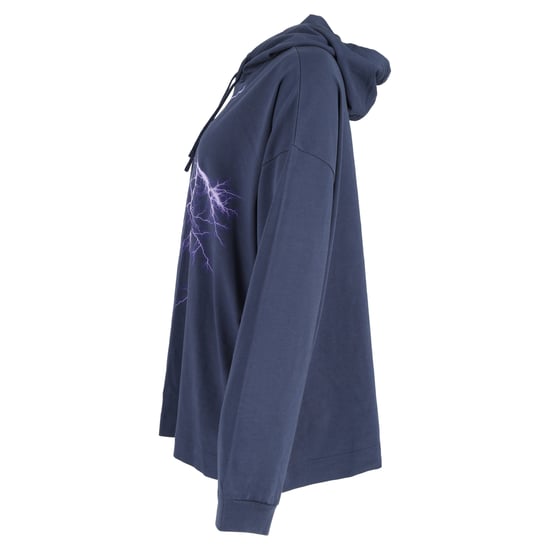 Givenchy Lightning Gedrukt Trekkoord Hoodie In Diepblauwe Katoen - Image 2