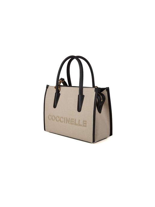 Coccinelle Myrtha26 Canvas Handtas Canvas Stof/Geribbeld Leer - Image 2