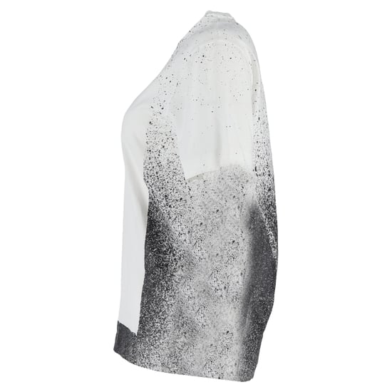 Balenciaga Splash-Effect Crewneck T-Shirt in Zwart en Wit Katoen - Image 2