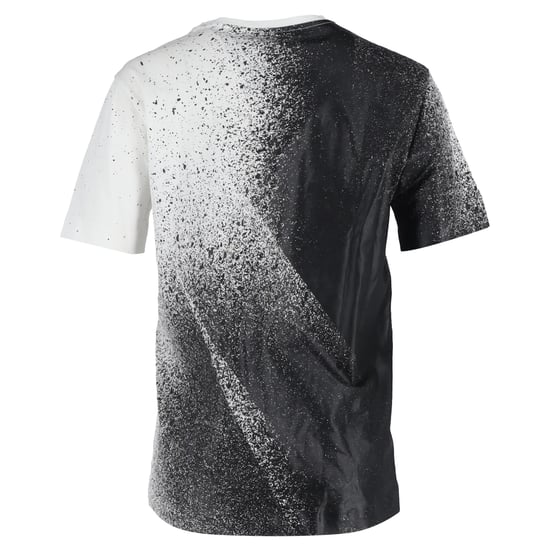 Balenciaga Splash-Effect Crewneck T-Shirt in Zwart en Wit Katoen - Image 3
