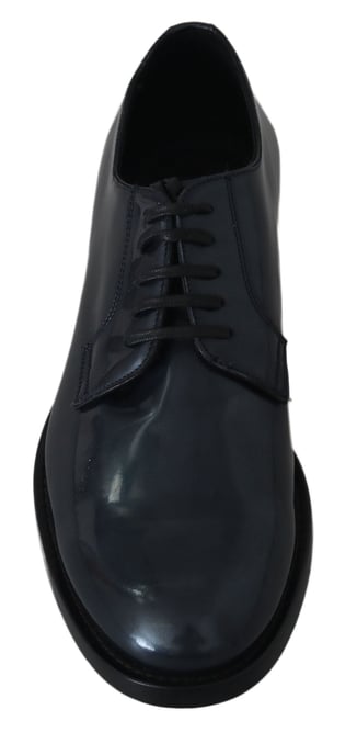 Dolce & Gabbana Blauwe Leren Derby Kledingformele Schoenen - Image 4