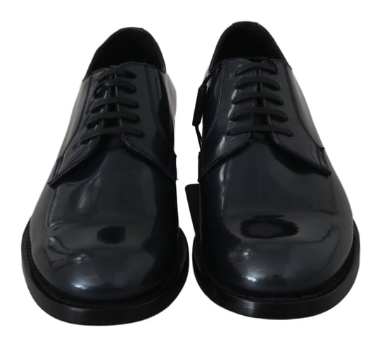 Dolce & Gabbana Blauwe Leren Derby Kledingformele Schoenen - Image 5