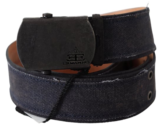 Ermanno Scervino Blauwe Leren Ratchet Buckle Riem - Image 2