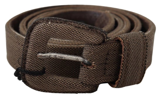 Costume National Bruin Leren Logo Gesp Tailleband - Image 1