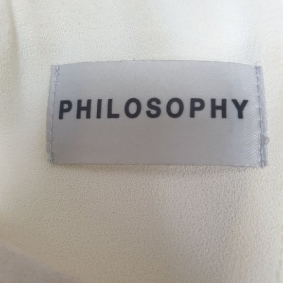 Philosophy by Lorenzo Serafini Plooirok met Rimpelingen in Crème Rayonne - Image 4