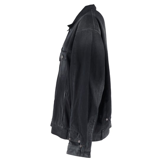 Balenciaga Gewassen Gedeconstrueerde Denimjack in Zwarte Katoen - Image 2