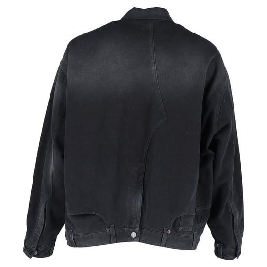Balenciaga Gewassen Gedeconstrueerde Denimjack in Zwarte Katoen - Image 3