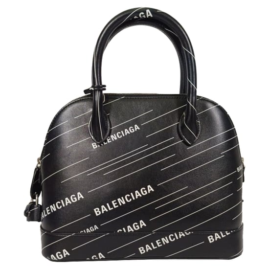 Balenciaga Kleine Logo Ville Geprinte Tas in Zwart Leer - Image 2