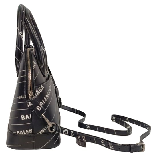 Balenciaga Kleine Logo Ville Geprinte Tas in Zwart Leer - Image 3