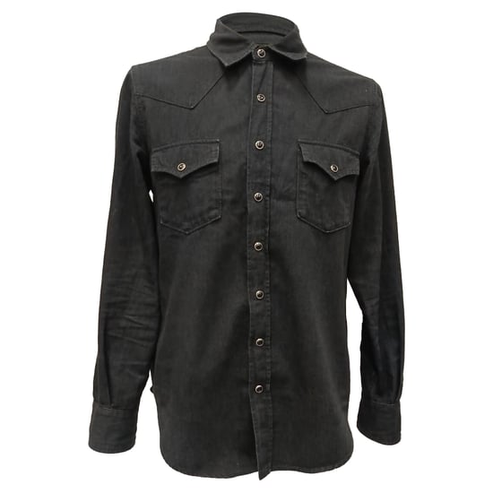 Saint Laurent Overhemd met Knoop in Zwarte Katoen - Image 1