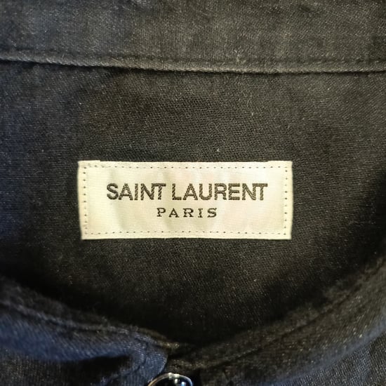 Saint Laurent Overhemd met Knoop in Zwarte Katoen - Image 4