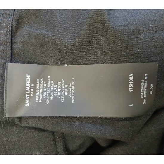 Saint Laurent Overhemd met Knoop in Zwarte Katoen - Image 5