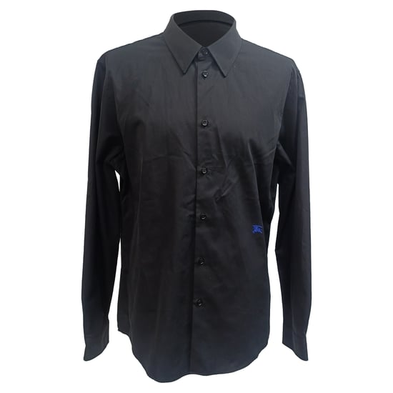 Burberry EKD-geborduurd Shirt in Zwarte Katoen - Image 1