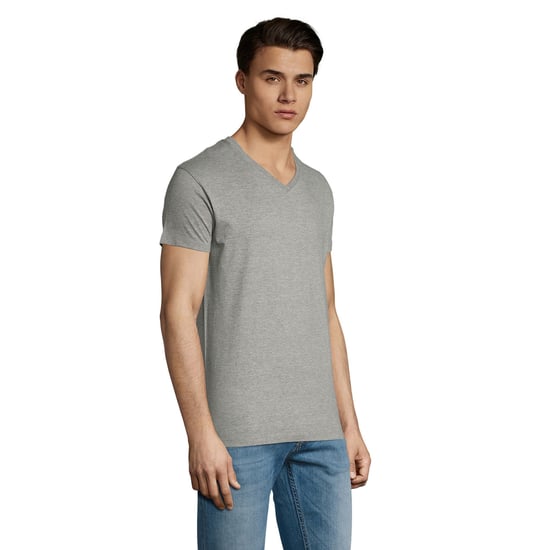 SOLS Heren Imperial V Hals T-shirt (Grijze Melange) - Image 3