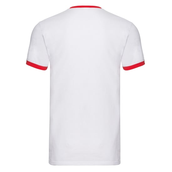 Fruit of the Loom Heren Ringer 160 T-Shirt (Wit/rood) - Image 2