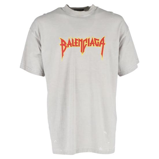Balenciaga Metaal Vintage Overmaat T-Shirt in Grijze Katoen - Image 1