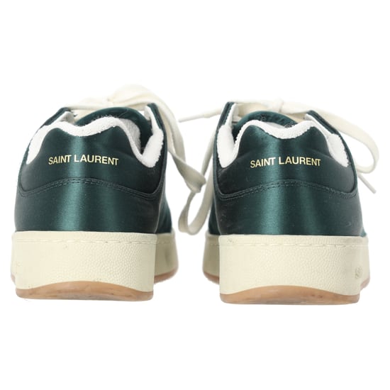 Saint Laurent SL/61 lage sneakers in groen satijn - Image 3