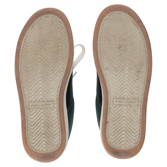 Saint Laurent SL/61 lage sneakers in groen satijn - Image 6