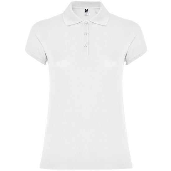 Roly Dames/Dames Ster Poloshirt (Wit) - Image 1