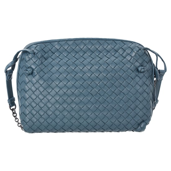 Bottega Veneta Intrecciato Nodini Schoudertas in Blauw Leer - Image 3