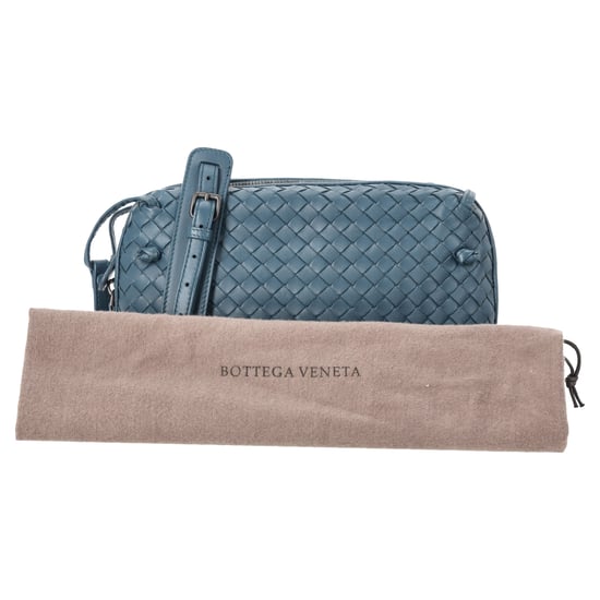 Bottega Veneta Intrecciato Nodini Schoudertas in Blauw Leer - Image 6
