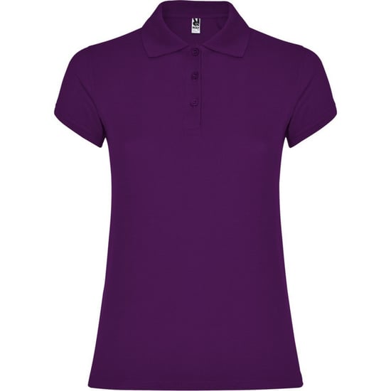 Roly Dames/Dames Ster Poloshirt (Paars) - Image 1